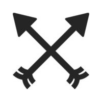 crossed arrows symbol vector