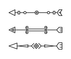 decorative arrows set vector