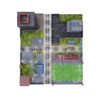 3d city isolated png