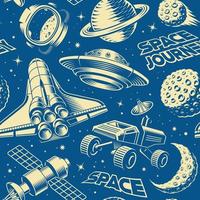 Space seamless background vector