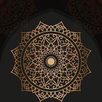 Vector luxury ornamental mandala design background with golden decoration.