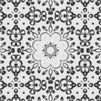 vector coloring geometric flower shapes and textile fabric pattern background.