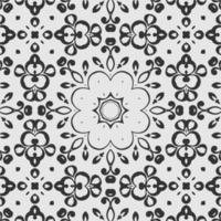 vector coloring geometric flower shapes and textile fabric pattern background.