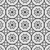 vector coloring geometric flower shapes and textile fabric pattern background.