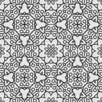 vector coloring geometric flower shapes and textile fabric pattern background.