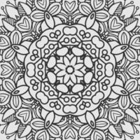 vector para colorear formas geométricas de flores y fondo de patrón de tela textil.