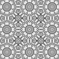 vector coloring geometric flower shapes and textile fabric pattern background.