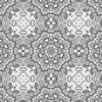 vector coloring geometric flower shapes and textile fabric pattern background.