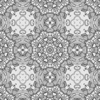 vector coloring geometric flower shapes and textile fabric pattern background.