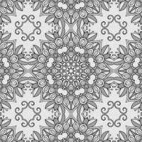 vector coloring geometric flower shapes and textile fabric pattern background.