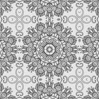 vector coloring geometric flower shapes and textile fabric pattern background.