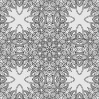 vector coloring geometric flower shapes and textile fabric pattern background.