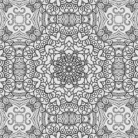 vector coloring geometric flower shapes and textile fabric pattern background.