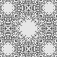vector coloring geometric flower shapes and textile fabric pattern background.