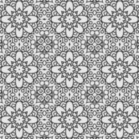 vector coloring geometric flower shapes and textile fabric pattern background.