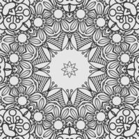 vector coloring geometric flower shapes and textile fabric pattern background.