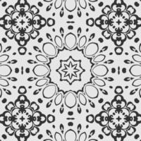 vector coloring geometric flower shapes and textile fabric pattern background.