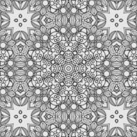 vector coloring geometric flower shapes and textile fabric pattern background.