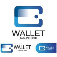 e wallet logo design illustration icon with a simple modern concept, for electronic wallets, digital money storage applications, digital savings, digital money transactions,vector vector