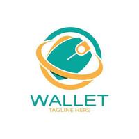 e wallet logo design illustration icon with a simple modern concept, for electronic wallets, digital money storage applications, digital savings, digital money transactions,vector vector