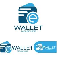 e wallet logo design illustration icon with a simple modern concept, for electronic wallets, digital money storage applications, digital savings, digital money transactions,vector vector