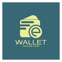 e wallet logo design illustration icon with a simple modern concept, for electronic wallets, digital money storage applications, digital savings, digital money transactions,vector vector