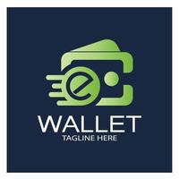 e wallet logo design illustration icon with a simple modern concept, for electronic wallets, digital money storage applications, digital savings, digital money transactions,vector vector