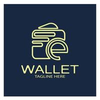 e wallet logo design illustration icon with a simple modern concept, for electronic wallets, digital money storage applications, digital savings, digital money transactions,vector vector