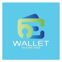 e wallet logo design illustration icon with a simple modern concept, for electronic wallets, digital money storage applications, digital savings, digital money transactions,vector vector