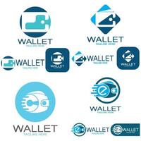 e wallet logo design illustration icon with a simple modern concept, for electronic wallets, digital money storage applications, digital savings, digital money transactions,vector vector