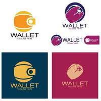 icono de ilustración de diseño de logotipo de billetera electrónica con un concepto moderno simple, para billeteras electrónicas, aplicaciones de almacenamiento de dinero digital, ahorros digitales, transacciones de dinero digital, vector