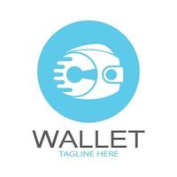 e wallet logo design illustration icon with a simple modern concept, for electronic wallets, digital money storage applications, digital savings, digital money transactions,vector vector