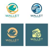 e wallet logo design illustration icon with a simple modern concept, for electronic wallets, digital money storage applications, digital savings, digital money transactions,vector vector