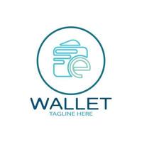 e wallet logo design illustration icon with a simple modern concept, for electronic wallets, digital money storage applications, digital savings, digital money transactions,vector vector