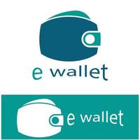 e wallet logo design illustration icon with a simple modern concept, for electronic wallets, digital money storage applications, digital savings, digital money transactions,vector vector