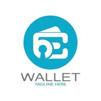 e wallet logo design illustration icon with a simple modern concept, for electronic wallets, digital money storage applications, digital savings, digital money transactions,vector vector