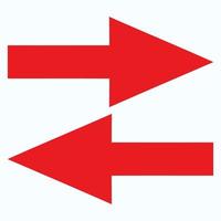 Red arrow icon vector EPS- 10