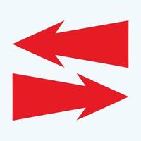 Red arrow icon vector EPS- 10