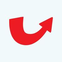 Red arrow icon vector EPS- 10