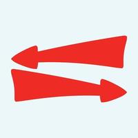 Red arrow icon vector EPS- 10