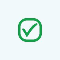 Check mark green line icons. Vector illustration. - Vector