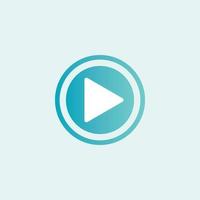 Play button icon in trendy flat style isolated on grey background. Play symbol for your web site design, logo, app, UI. Vector illustration