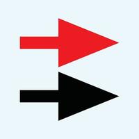 Red and Black arrow icon vector EPS- 10