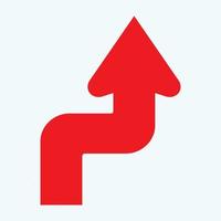 Red arrow icon vector EPS- 10