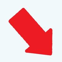 Red arrow icon vector EPS- 10