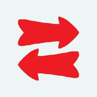 Red arrow icon vector EPS- 10