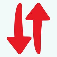 Red arrow icon vector EPS- 10