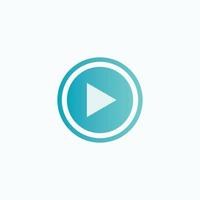 Play button icon in trendy flat style isolated on grey background. Play symbol for your web site design, logo, app, UI. Vector illustration