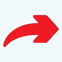 Red arrow icon vector EPS- 10