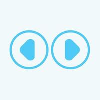 Play button icon in trendy flat style isolated on grey background. Play symbol for your web site design, logo, app, UI. Vector illustration